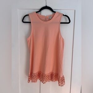 J.CREW Pink Embroidered Summer Tank Top Small